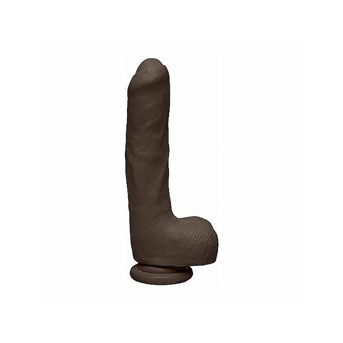 Uncut d - 9 inch with balls - ultraskyn - chocolate