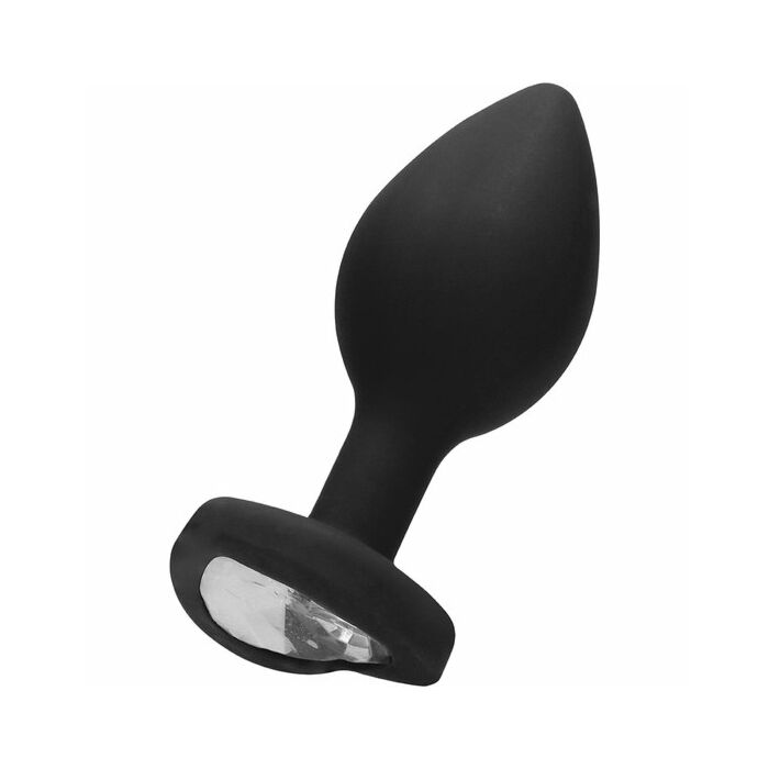 Diamond heart butt plug - regular - black