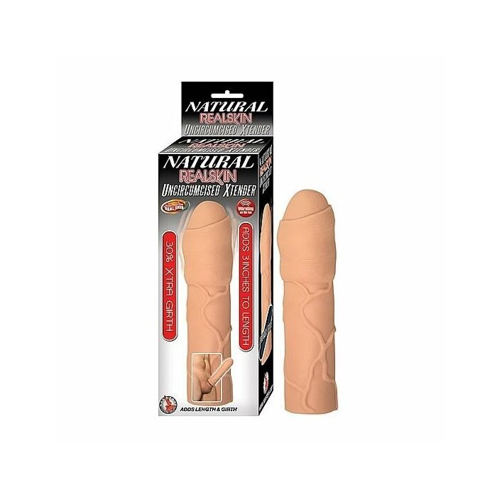 Natural realskin uncircumcised xtender - flesh