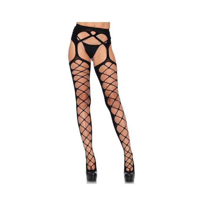 Leg avenue diamond net opaque stockings