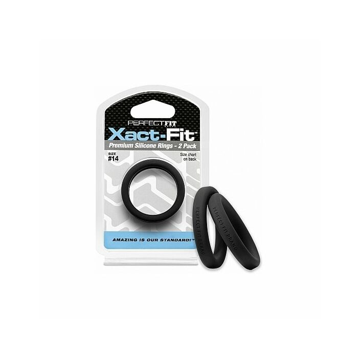 14 xact-fit cockring 2-pack - black