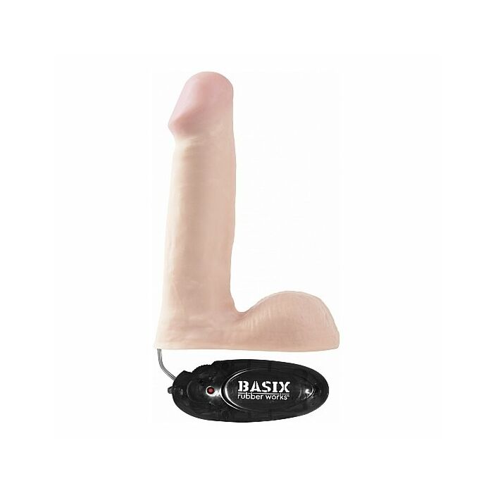 Basix rubber works 16 cm vibrating dong flesh
