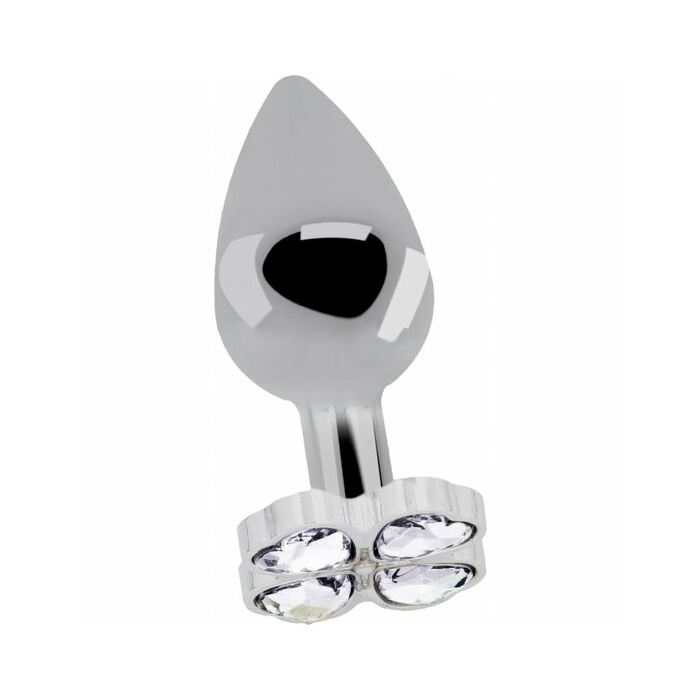 Lucky diamond plug - 3.75 inch - silver