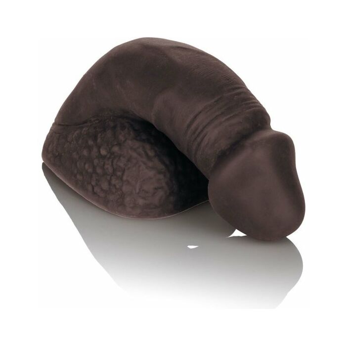 4 inch silicone packing penis - black