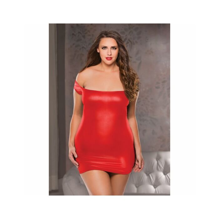 Off shoulder dress - red