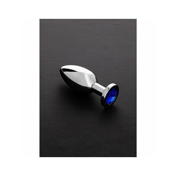 Jeweled butt plug blue - medium