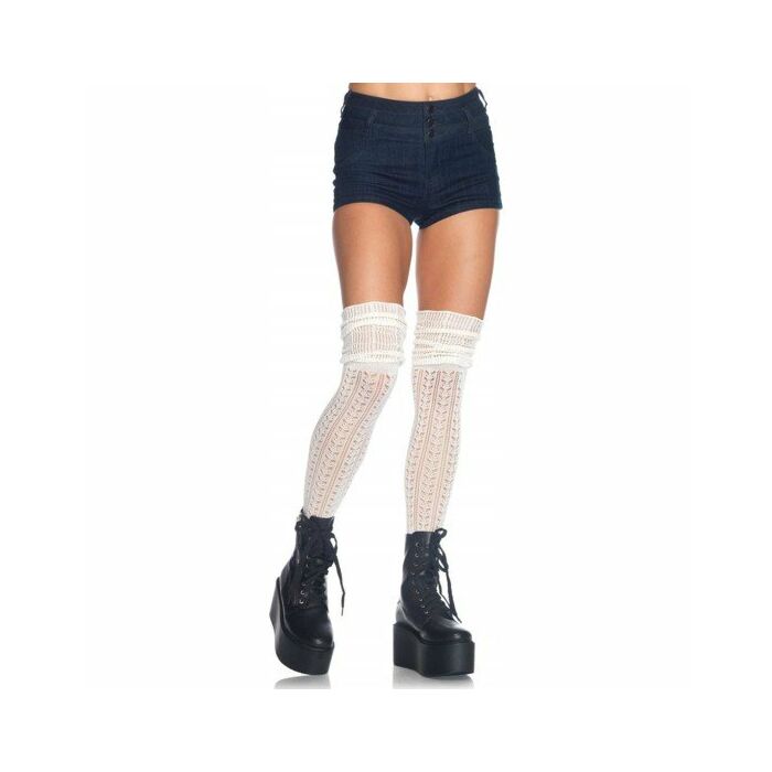 Leg avenue over the knee scrunch sock ivory