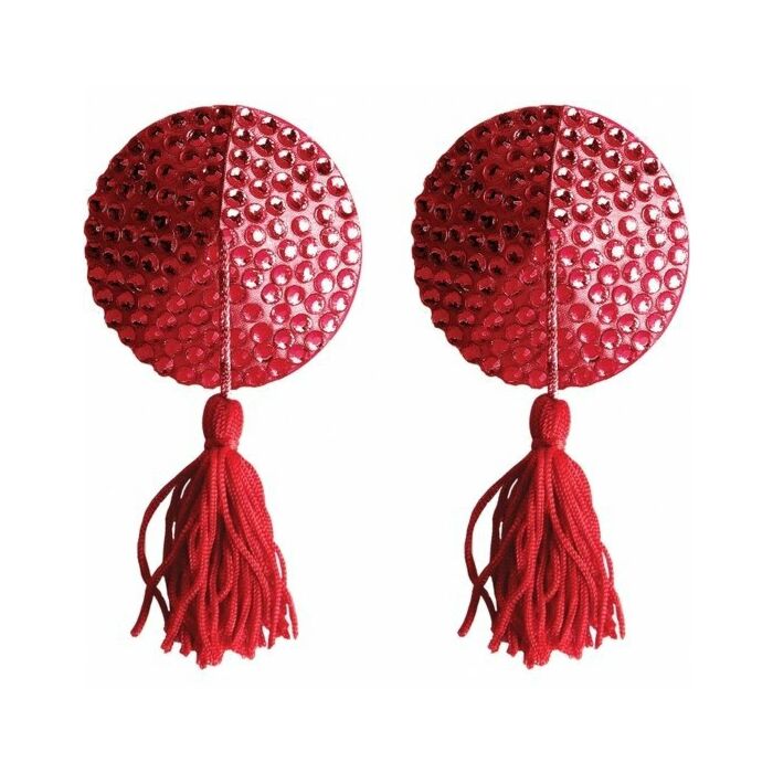 Nipple tassels round red