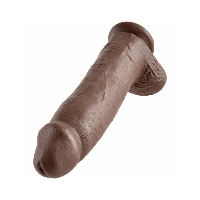 King cock 12 inch with balls brown