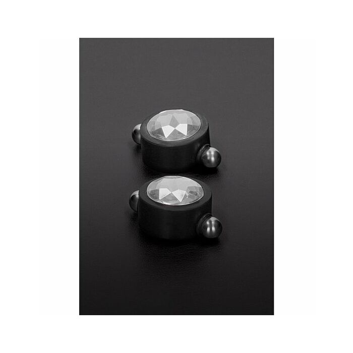 Nipple pincher with swarovski - white