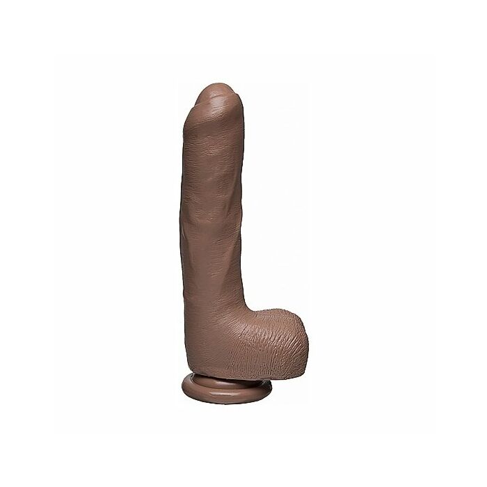 Uncut d - 9 inch with balls - firmskyn - caramel
