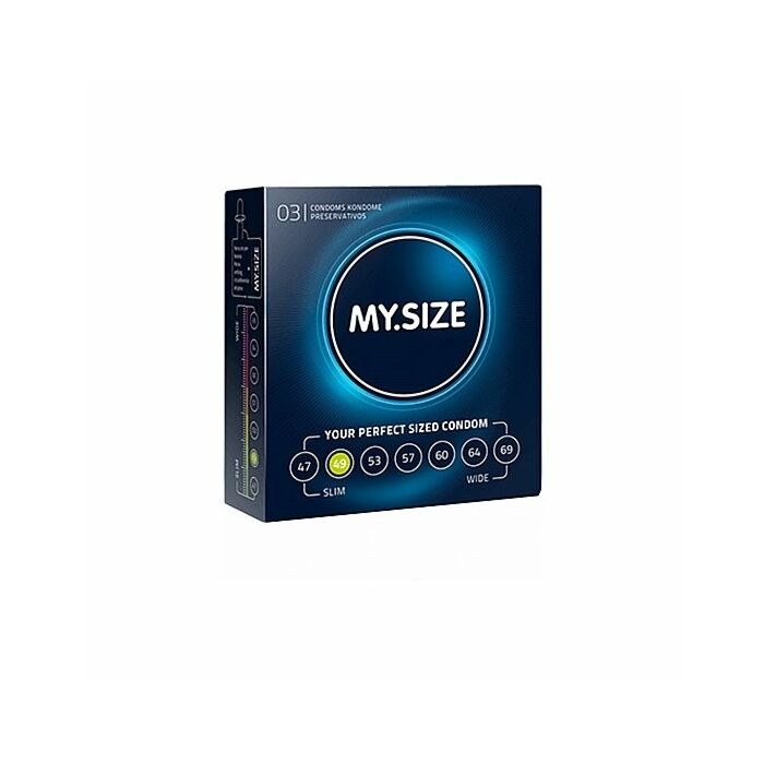 My size natural latex condom 49 width 3 pcs
