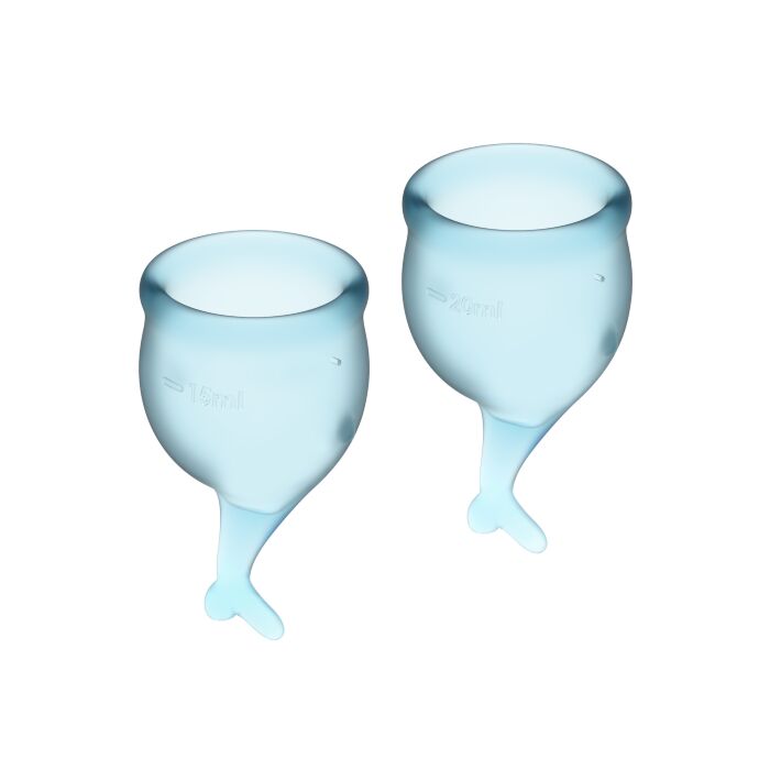Satisfyer feel secure kit menstrual cup light blue 15 + 20ml