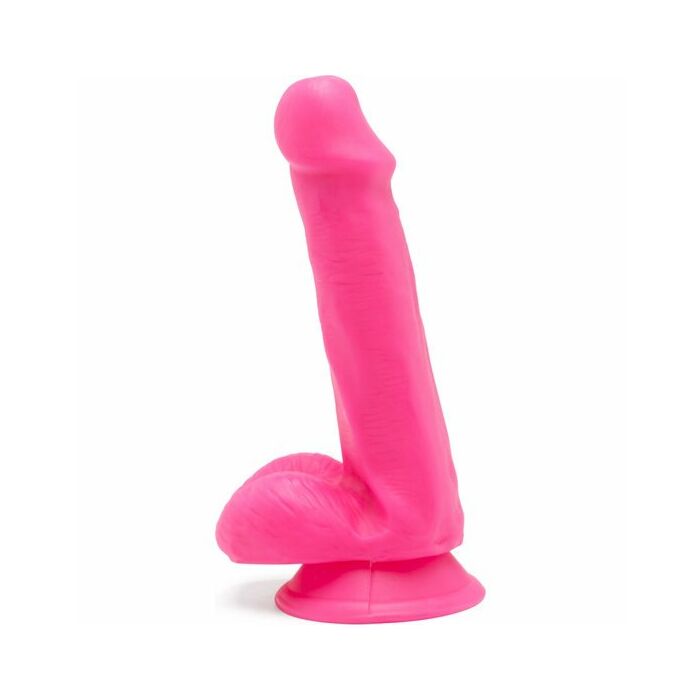Happy dicks dong 6 inch with balls - pink