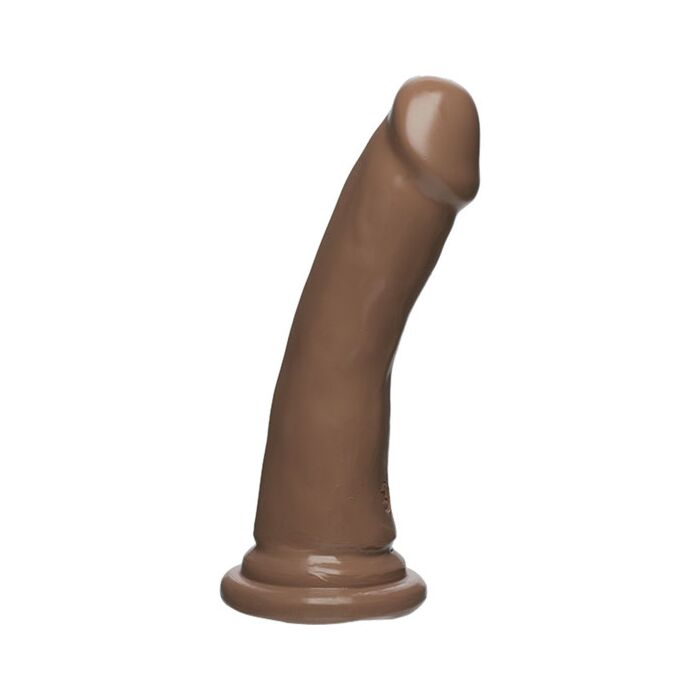Realistic penis 16.51 cm firmskyn - marrón