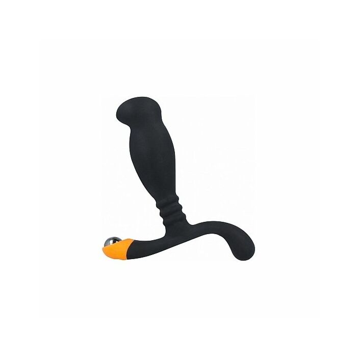 Ultra si silicone & polypropylene massager - black/orange