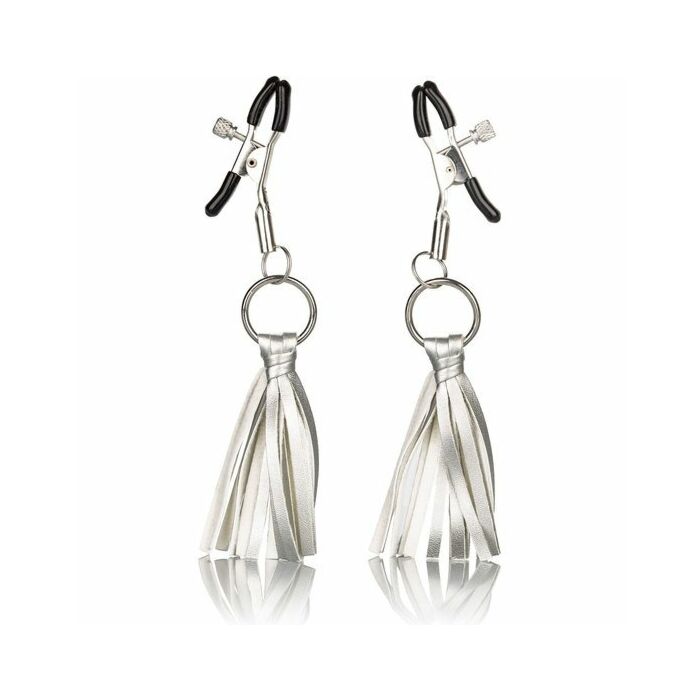 Playful tassels nipple clamps - silver