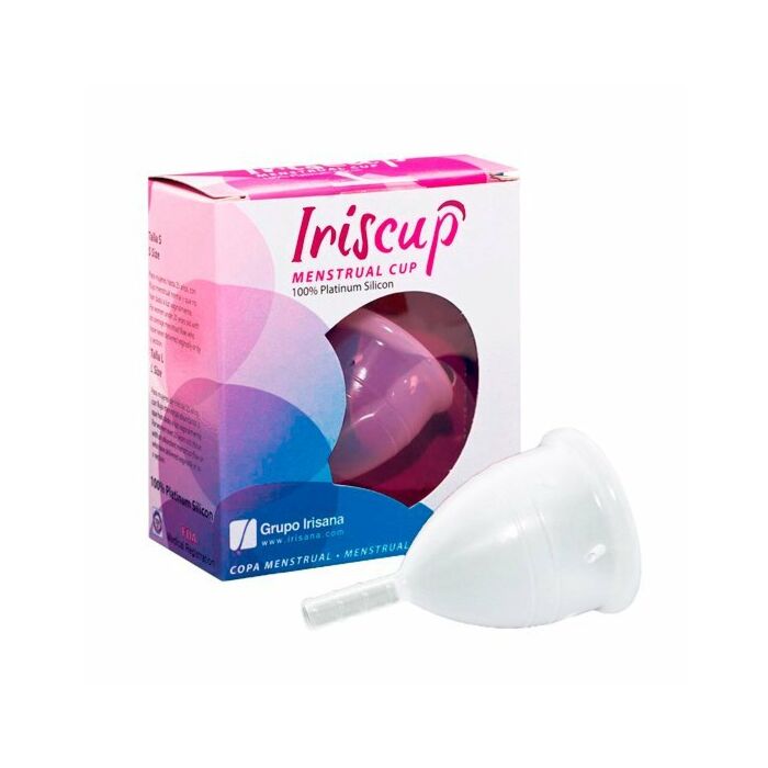 Iriscup menstrual cup transparent large
