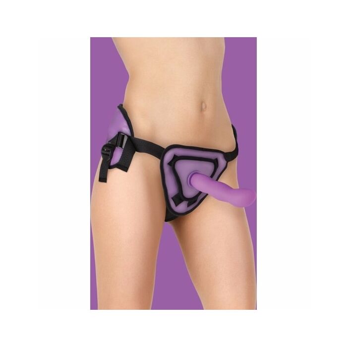 Deluxe silicone strap on - 8 inch - purple