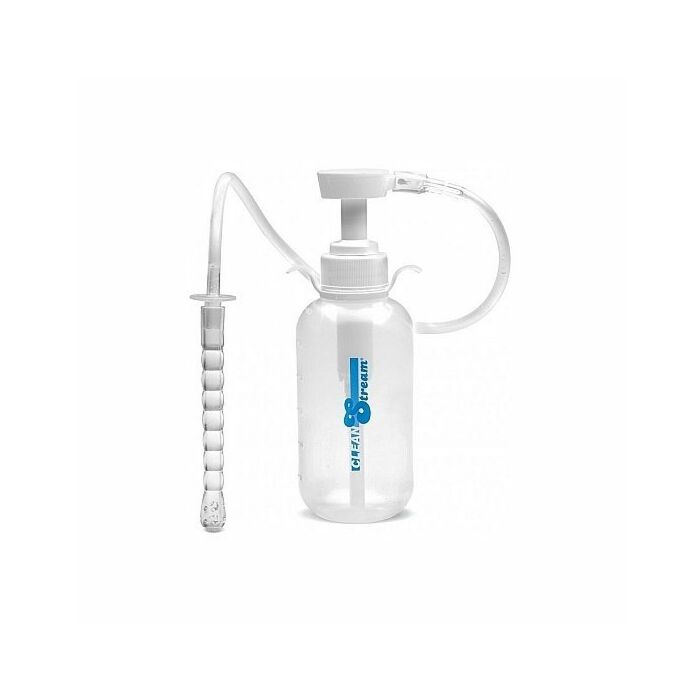 Pump action enema bottle w/ nozzle - transparent