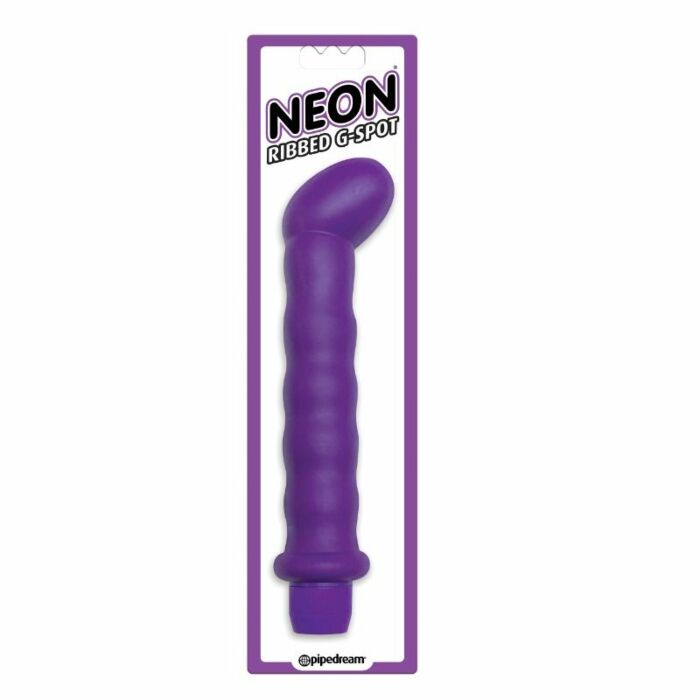 Neon ribbed g-spot purple
