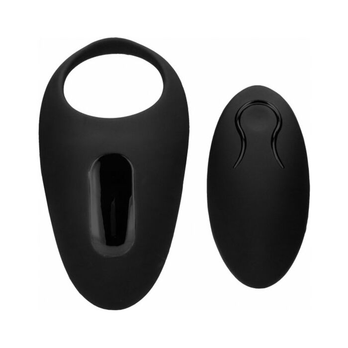Sono no. 74 - remote controlled vibrating cock ring - black