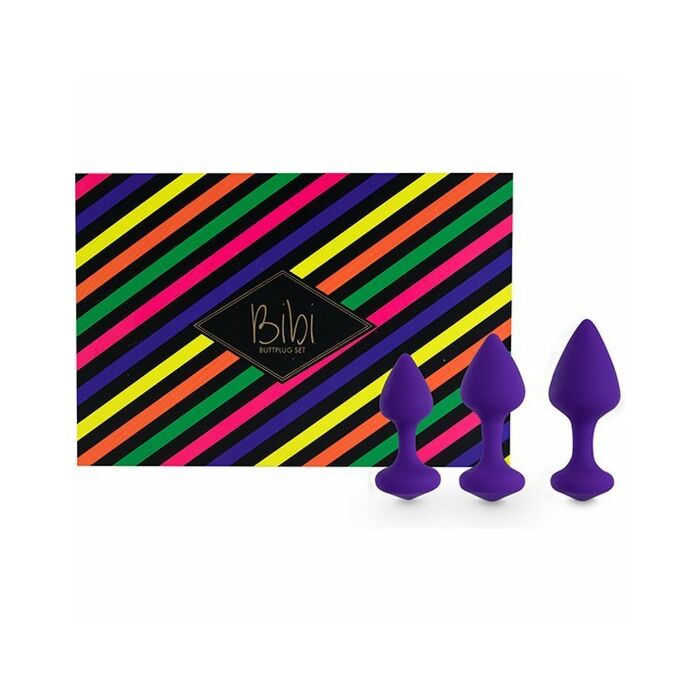 Feelztoys - bibi butt plug set 3 pcs purple
