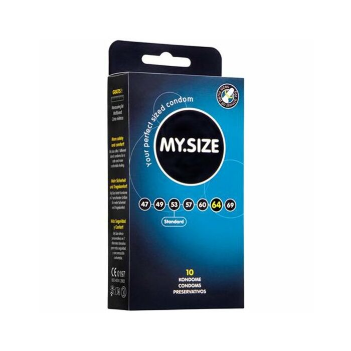 My size natural latex condom 64 width 10 pcs