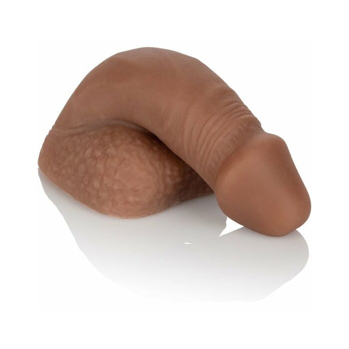 5 inch silicone packing penis - brown