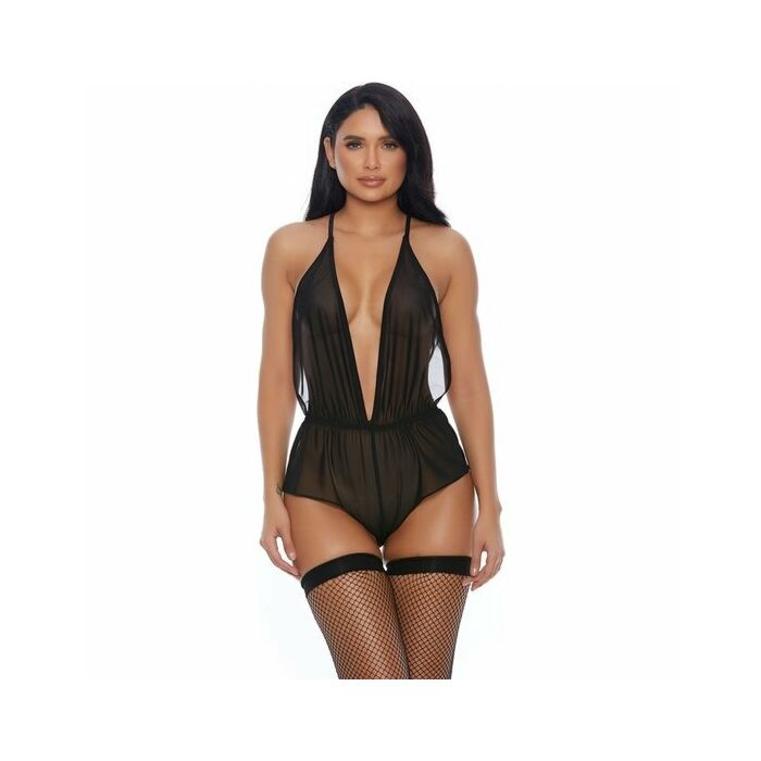 Sheer intentions romper black