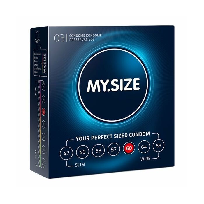 My size natural latex condom 60 width 3 pcs