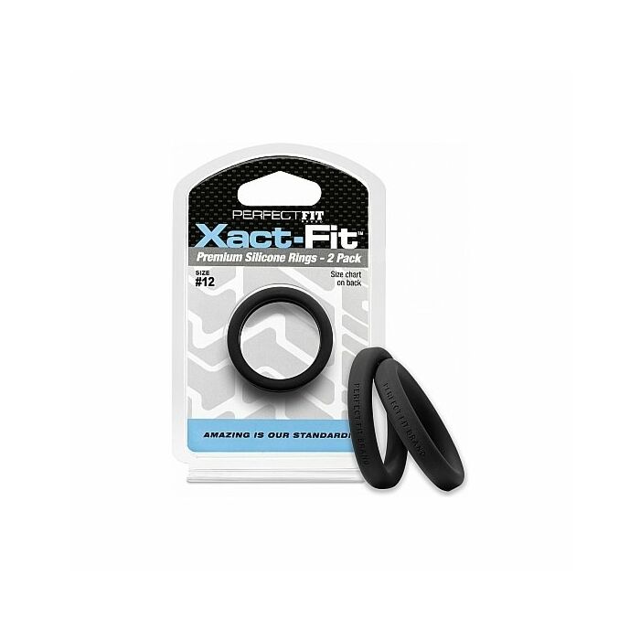12 xact-fit cockring 2-pack - black