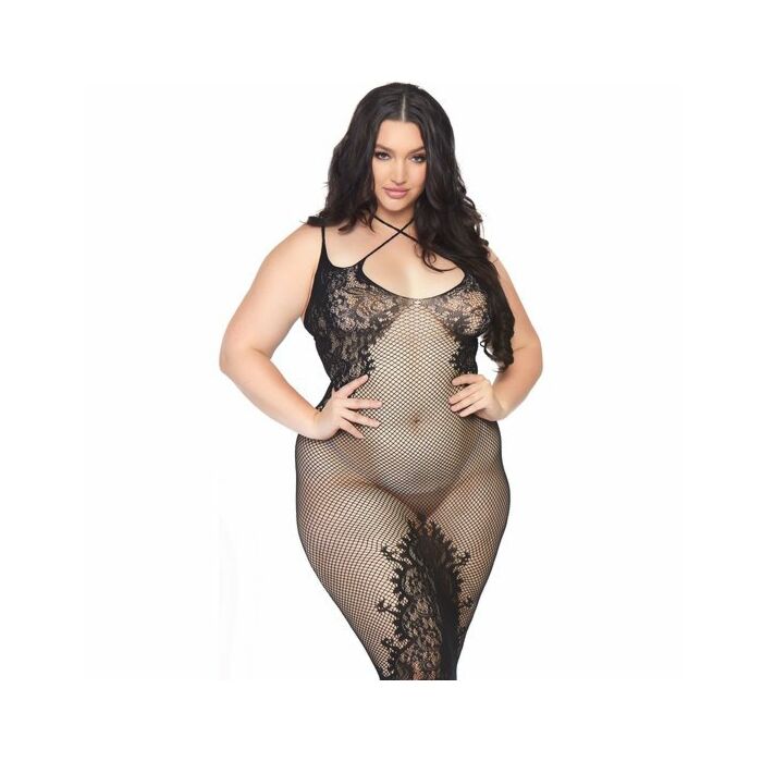 Leg avenue dual strap halter dress 1x-2x