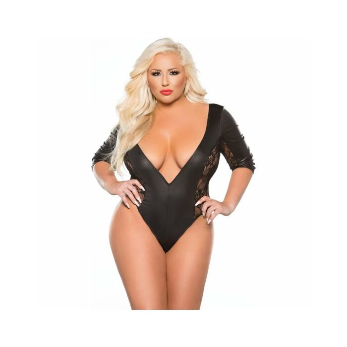 Side lace sleeve teddy black xl/xxl