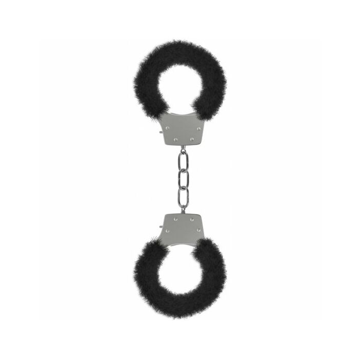 Ouch pleasure furry handcuffs black