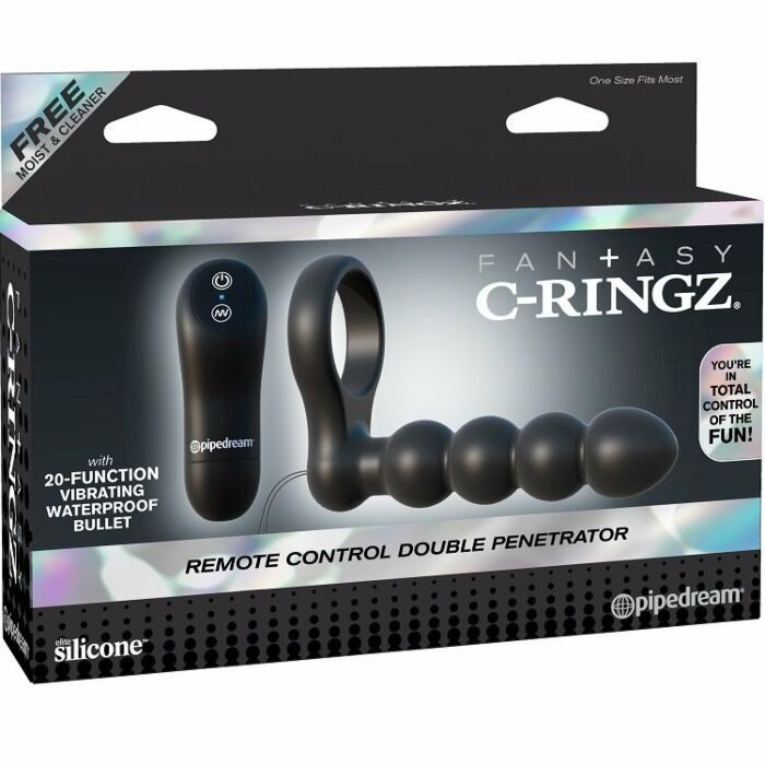 Fantasy c-ringz remote control double penetrator