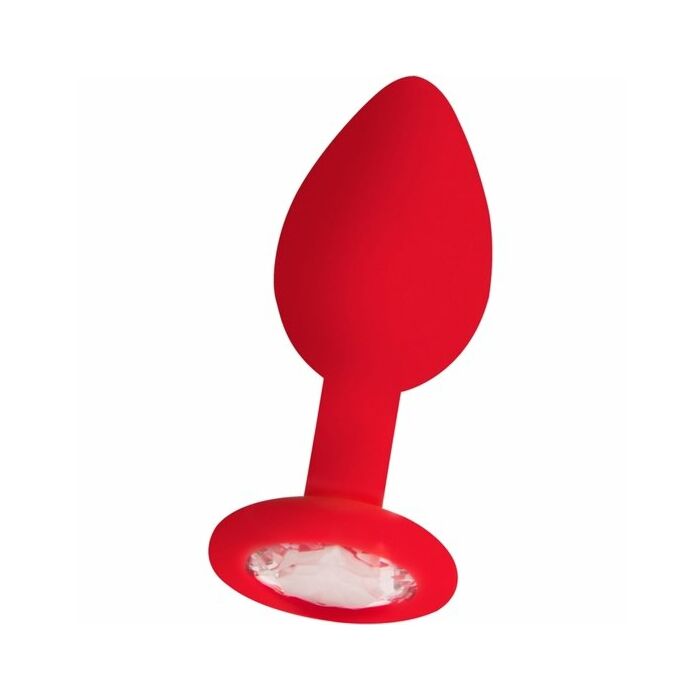 Regular diamond butt plug - red