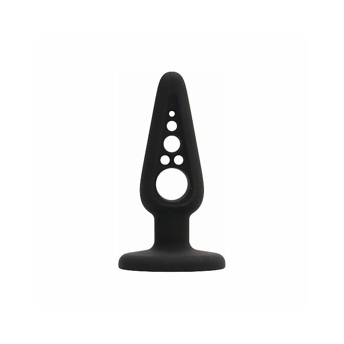 Plug & play - hollow 4 butt plug 10 cm - black