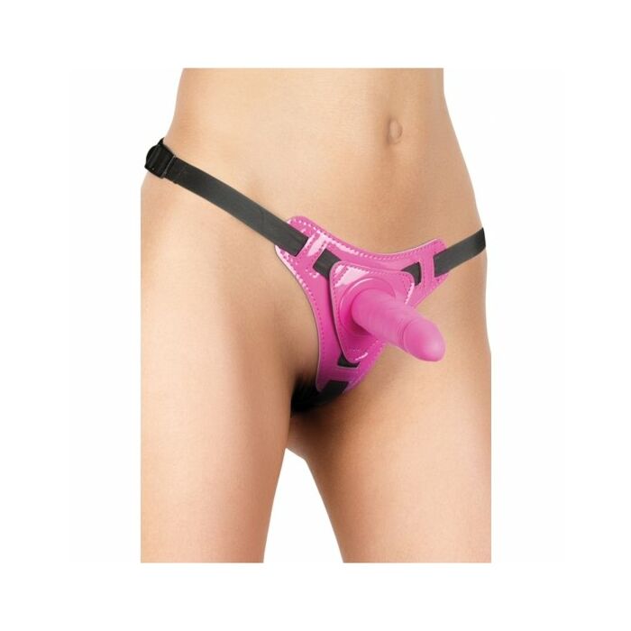 Ouch strap-on with adjustable straps pink