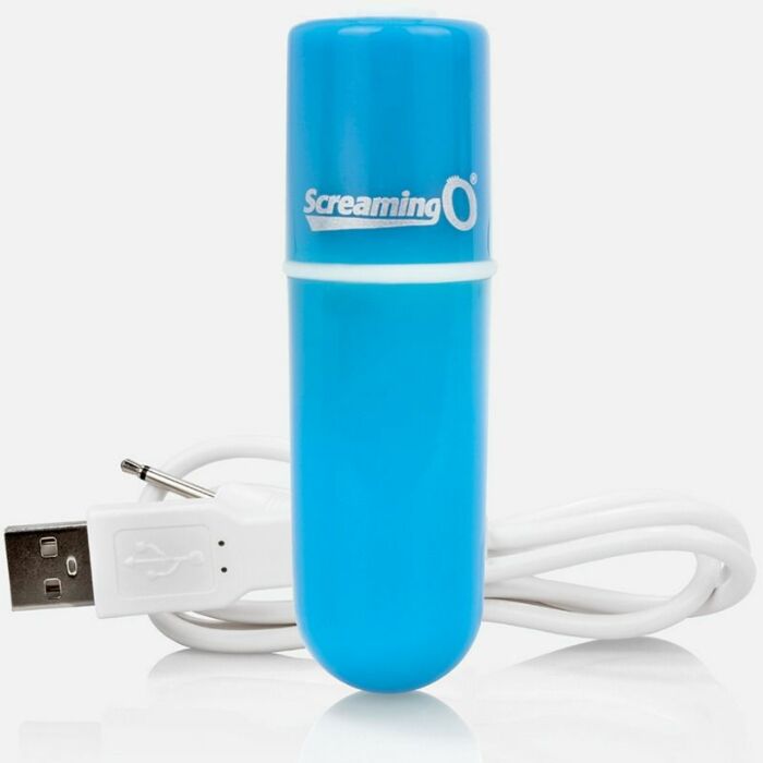 Screaming o rechargeable vibrating bullet vooom blue