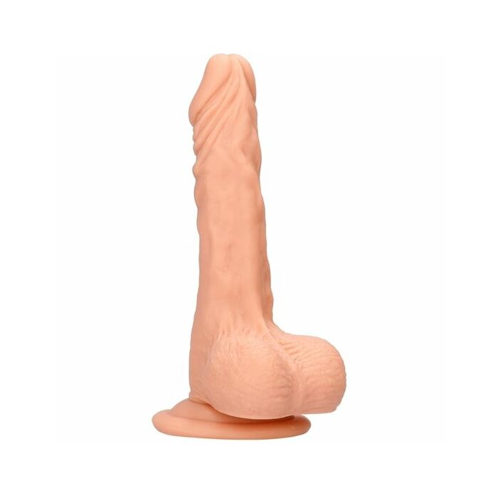 Realistic dildo with balls - 25 cm - flesh
