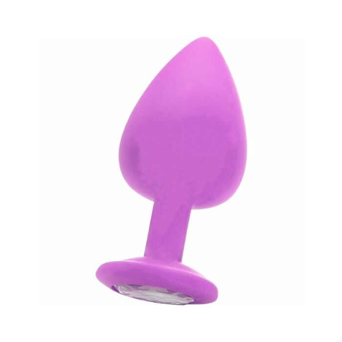 Extra large diamond butt plug - purple