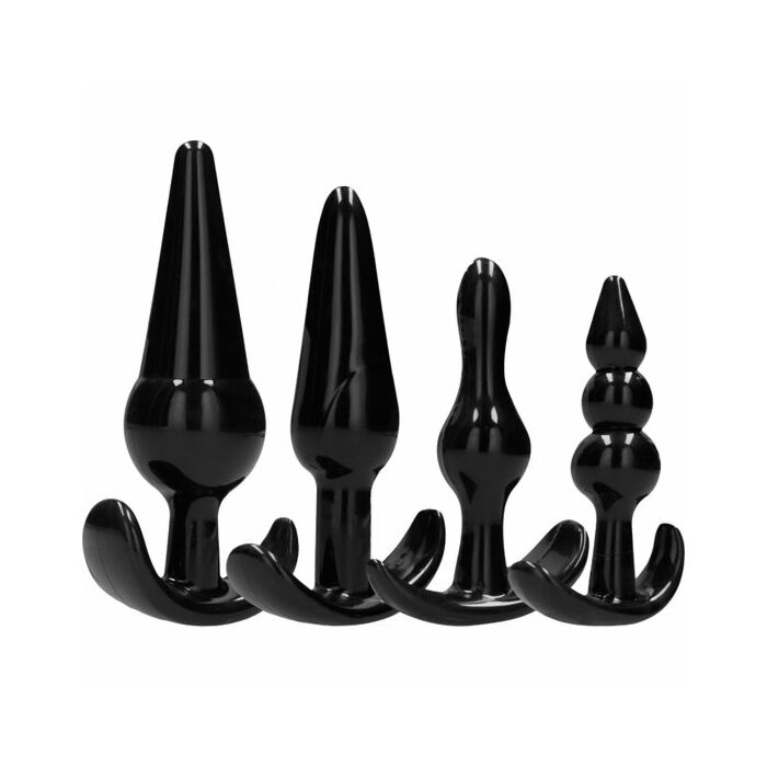 No. 80 4 piece butt plug set black