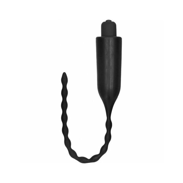 E-stimulation vibrating urethral sounding plug - black