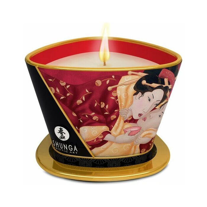 Sensual Heat Strawberry Massage Candle