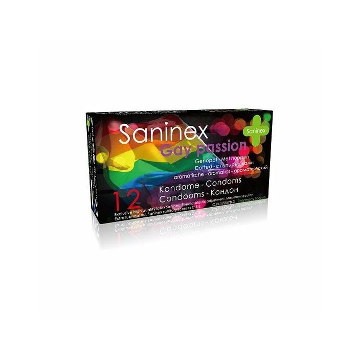 Saninex condoms gay passion dotted 12 units
