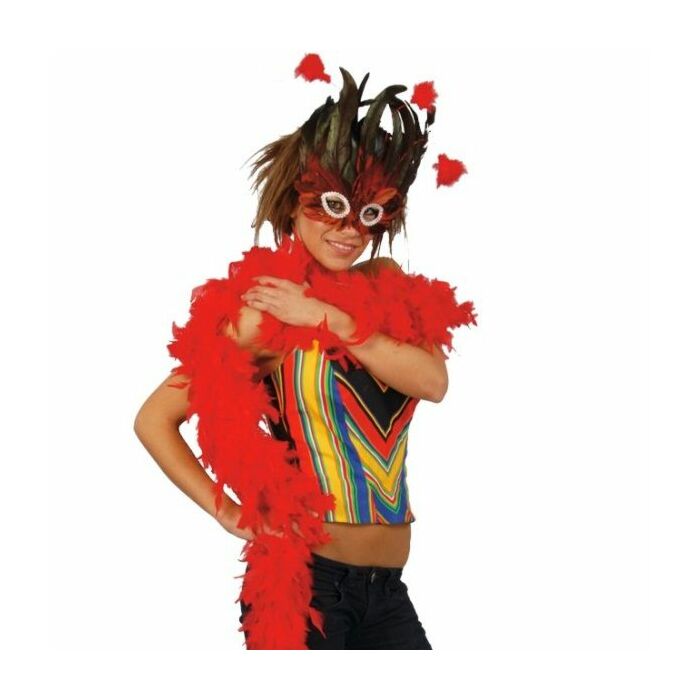 183 cm red feather boa