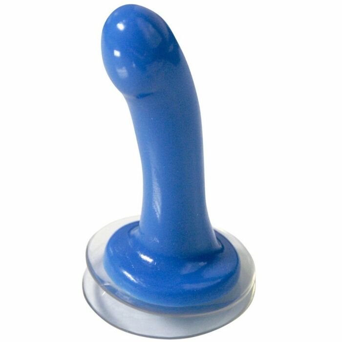 Sex in the shower blue dildo with suction cup
