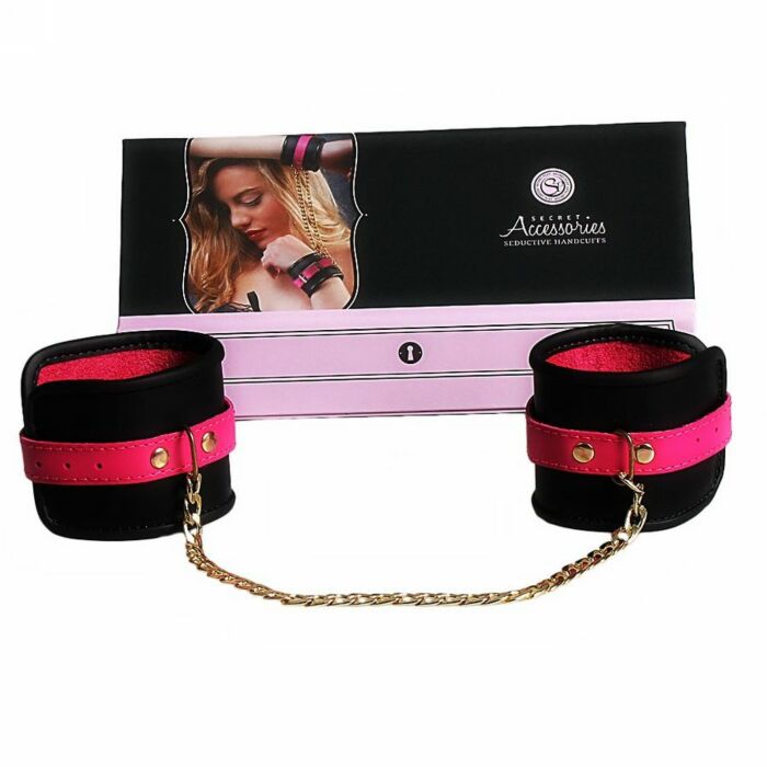 Secretplay accesories seductive dark pink handcuffs