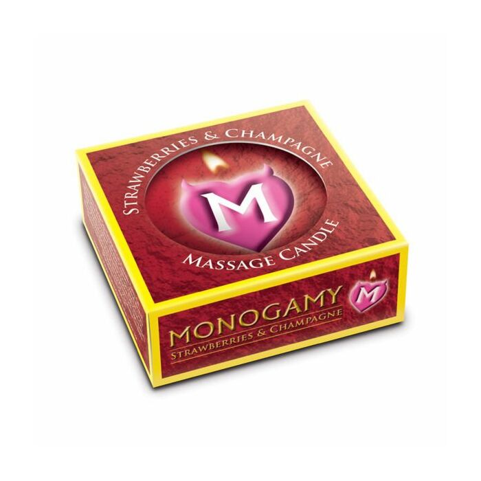 Monogamy candle massage with champagne strawberries 25g
